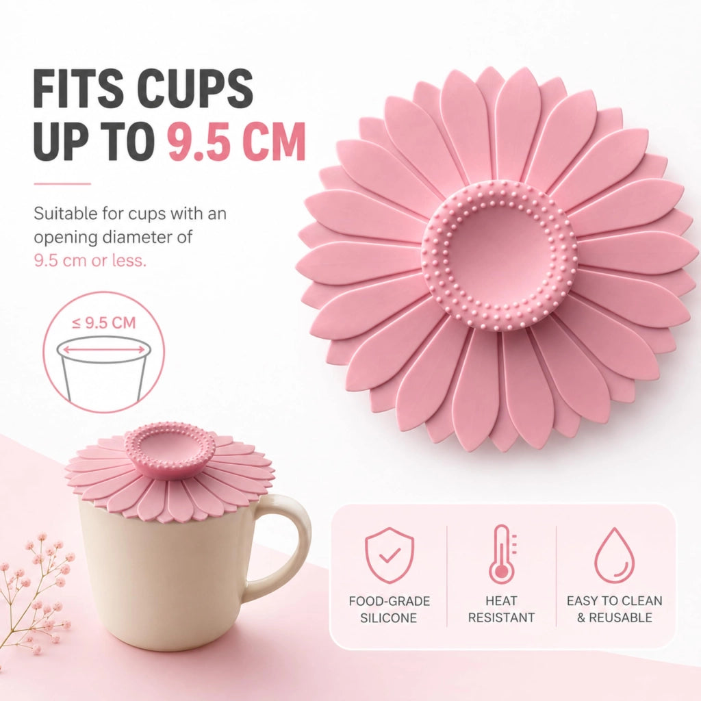Coperchi in silicone per bicchieri, 11 cm, confezione da 6 pezzi, colorati