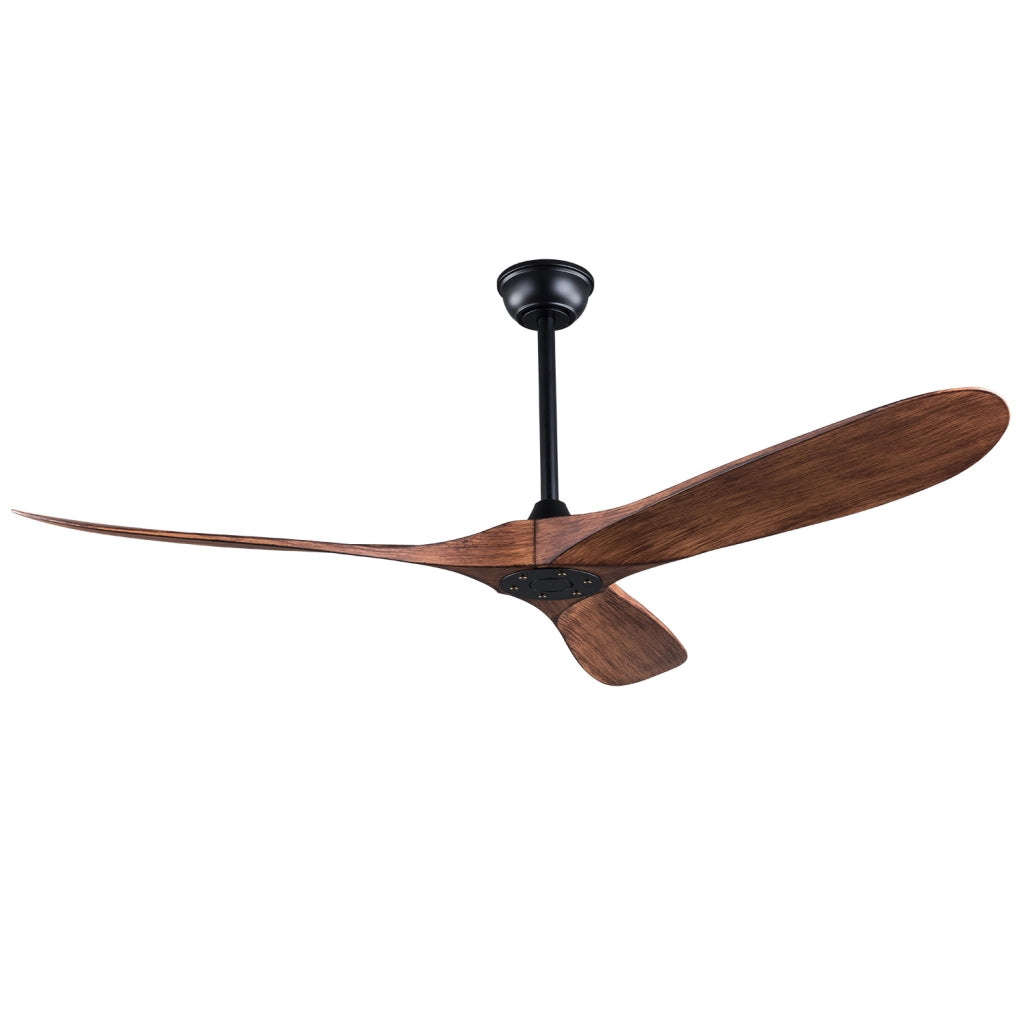 VENTILATORE da soffitto 106,7 cm senza luce, nero e noce scuro, con telecomando