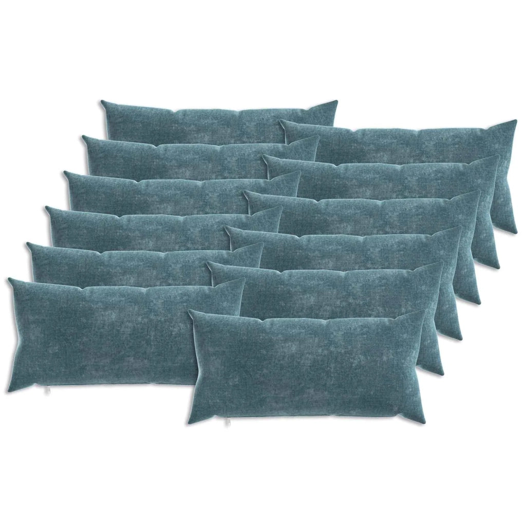Cuscino da Lanciare 12 pz HEERLEN Blu 40 x 80 cm 925785