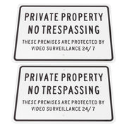 2 cartelli "Proprietà Privata" da 20x30 cm, in alluminio riflettente