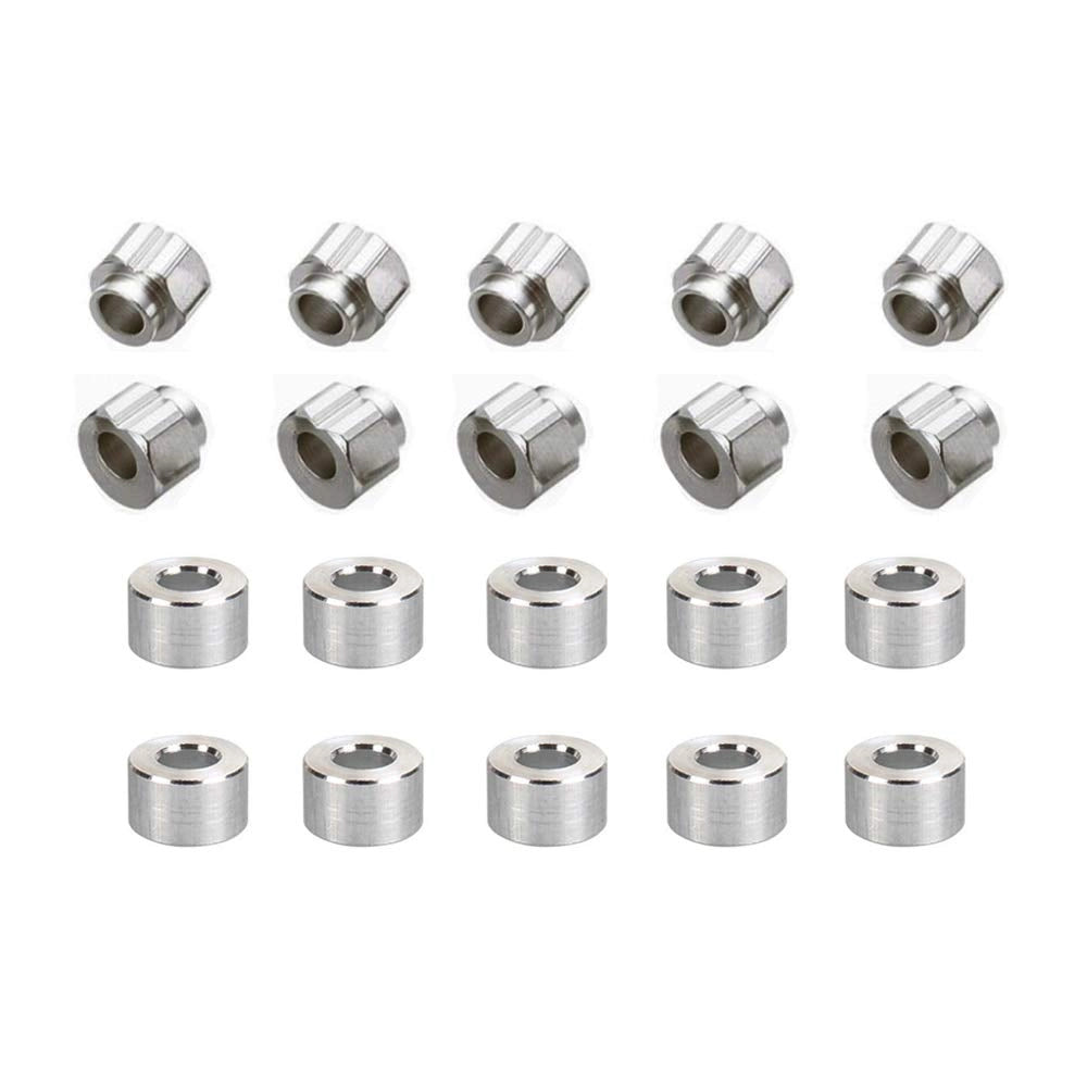 10 viti di fissaggio escentriche e supporti isolanti, foro di 5 mm, altezza 6 mm