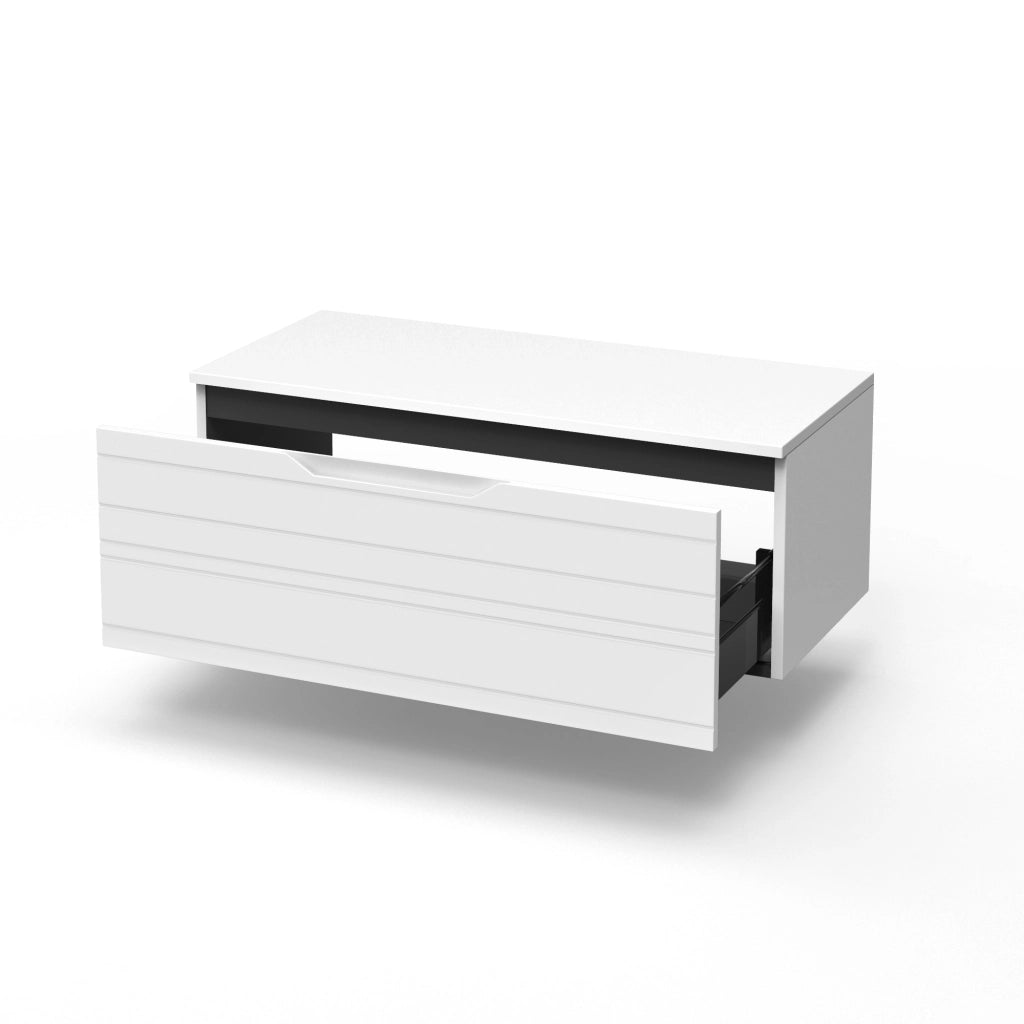 Base con top 1 cestone SOLMIRA bianco opaco
