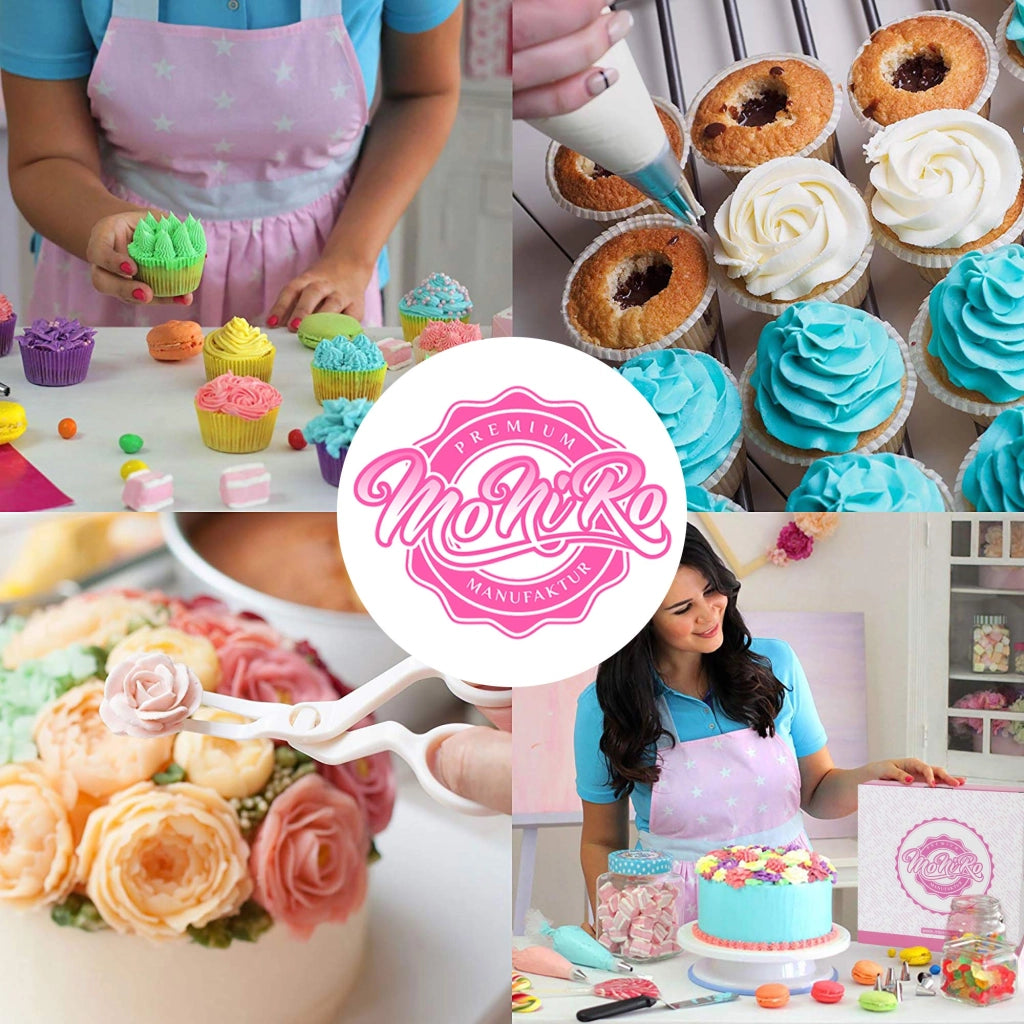 Piatto girevole per dolci da 30 cm con set di accessori per il fondente