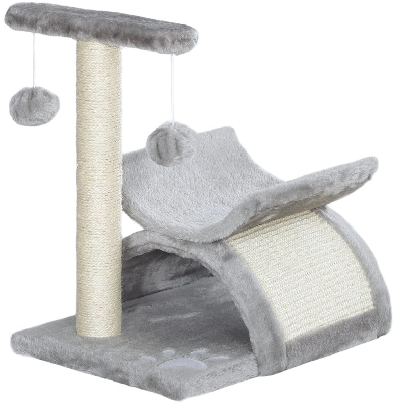 TIRAGRAFFI per gatti 40x30x43 cm con tunnel, superficie a U e palline