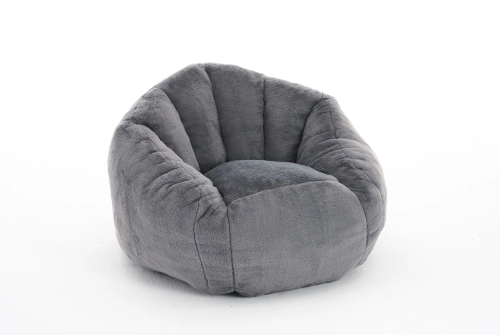 Poltrona a sacco per bambini 75x70x52 cm poliestere grigio chiaro