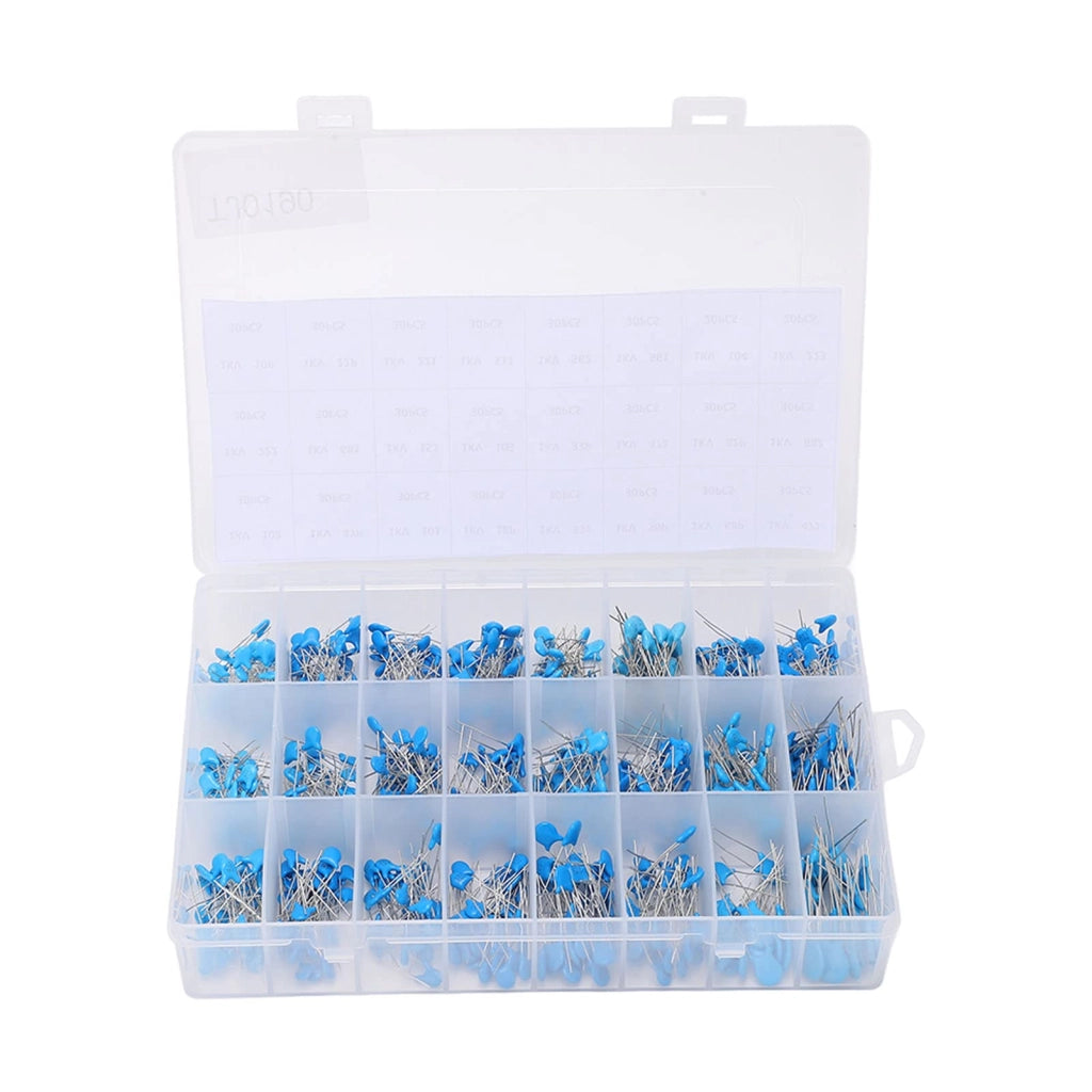 Assortimento di condensatori ceramici, 700 pezzi, 24 valori, 1 kV