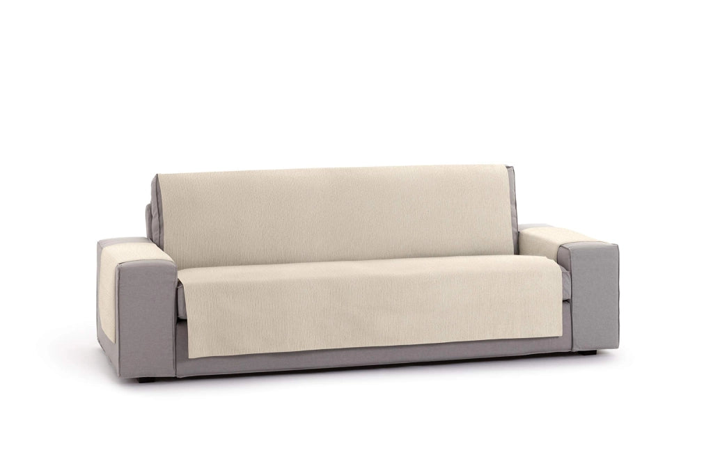 Copertura elasticizzata per divano a 3 posti, 155x220x100 cm, lavabile, colore bianco