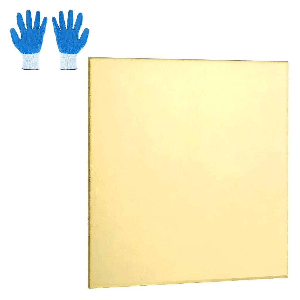 Piastra di ottone H62, 4x100x200 mm, color oro, 1 pezzo