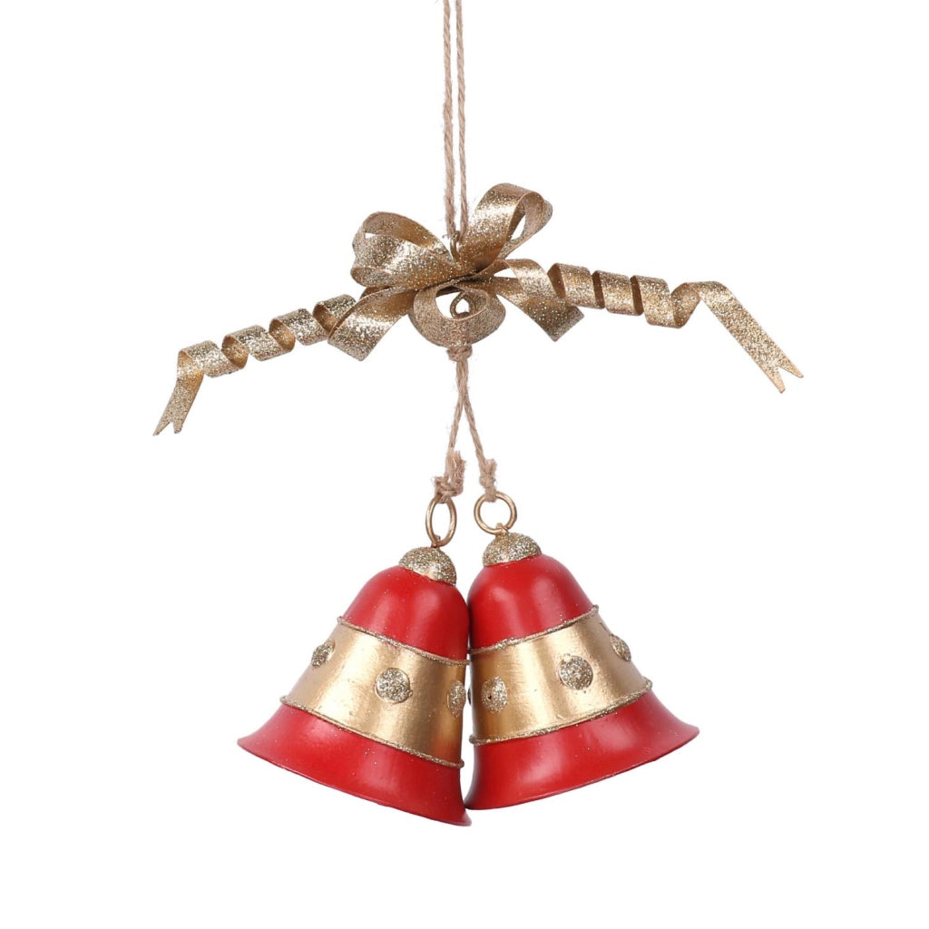 Campana metallo rosso cm23x15x6
