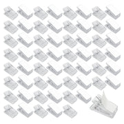 60 graffette adesive, in plastica, 13x26 mm, trasparenti