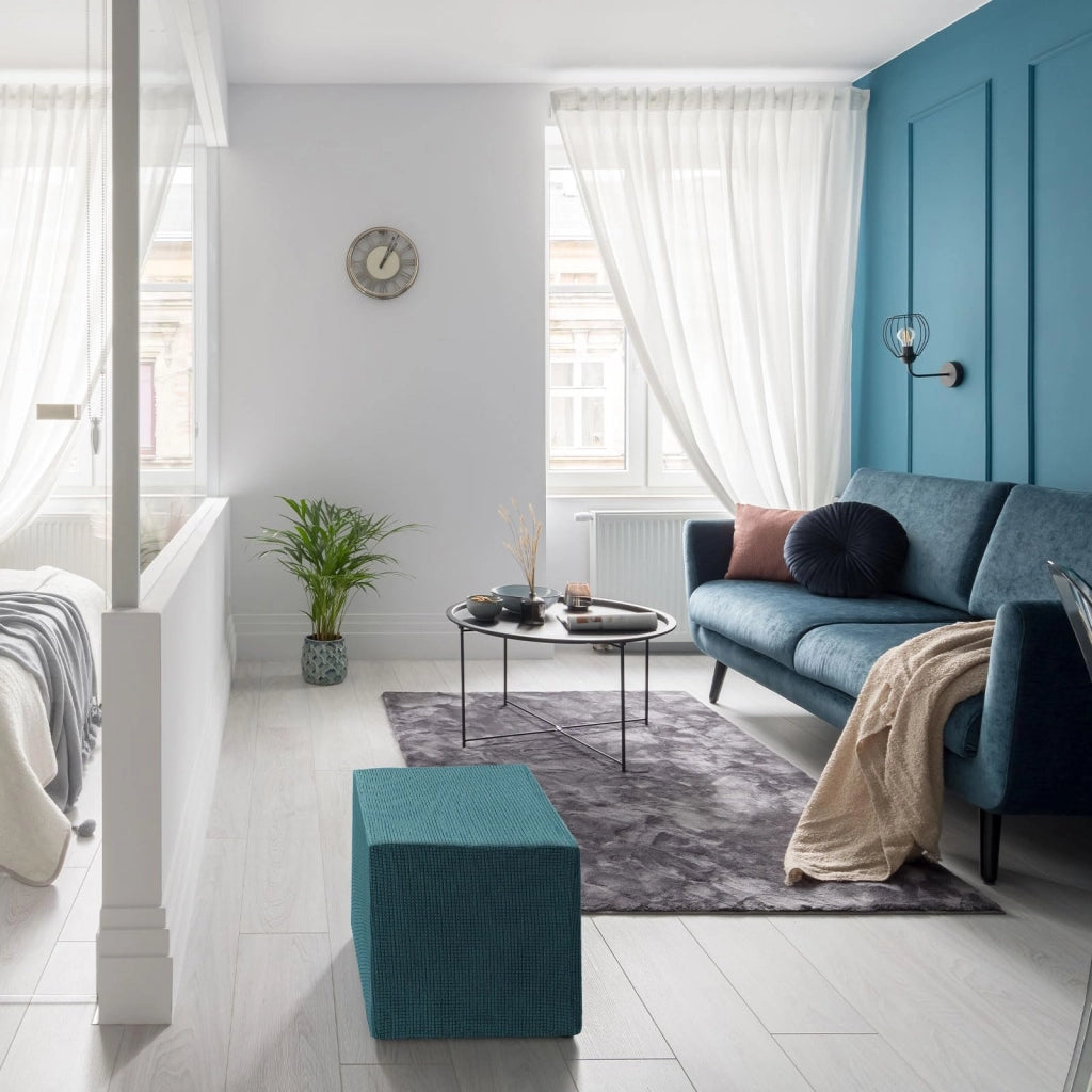 Copertura elastica per pouf, lunghezza da 130 a 160 cm