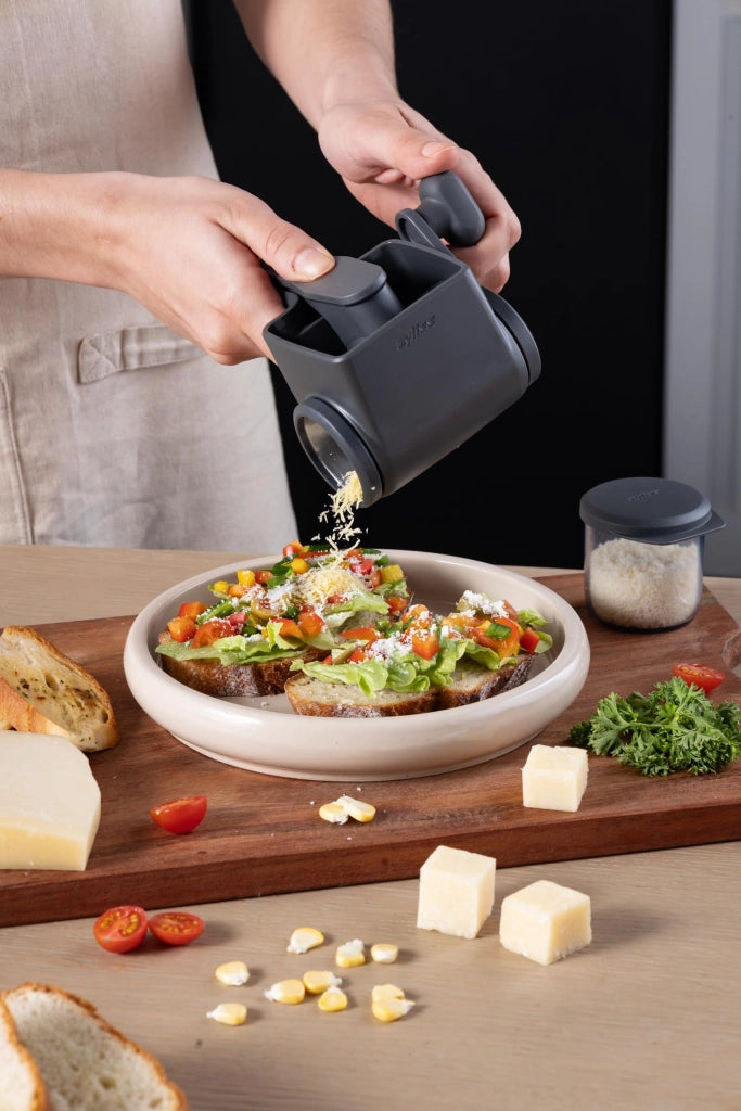 Grattugia per formaggio, manuale, con supporto, in acciaio inossidabile, 1 pezzo