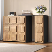 Credenza modulare in legno ingegnerizzato con vani e cassetti