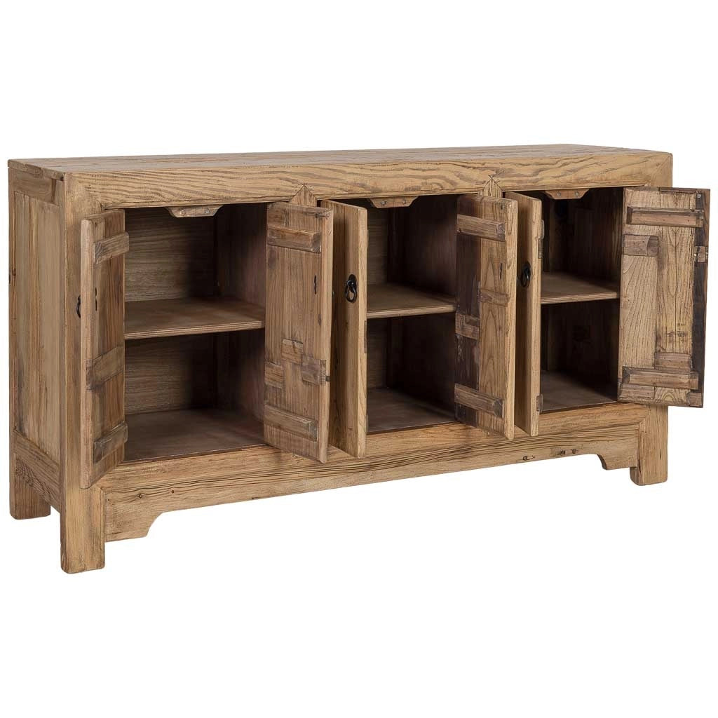 Credenza in legno beige 160x45x84h cm
