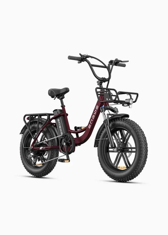 ENGWE L20 Boost – Bici Elettrica con Pulsante Boost 75Nm, Sensore di Coppia, Autonomia 126km, Pneumatici Fat 20×4.0" – Rosso
