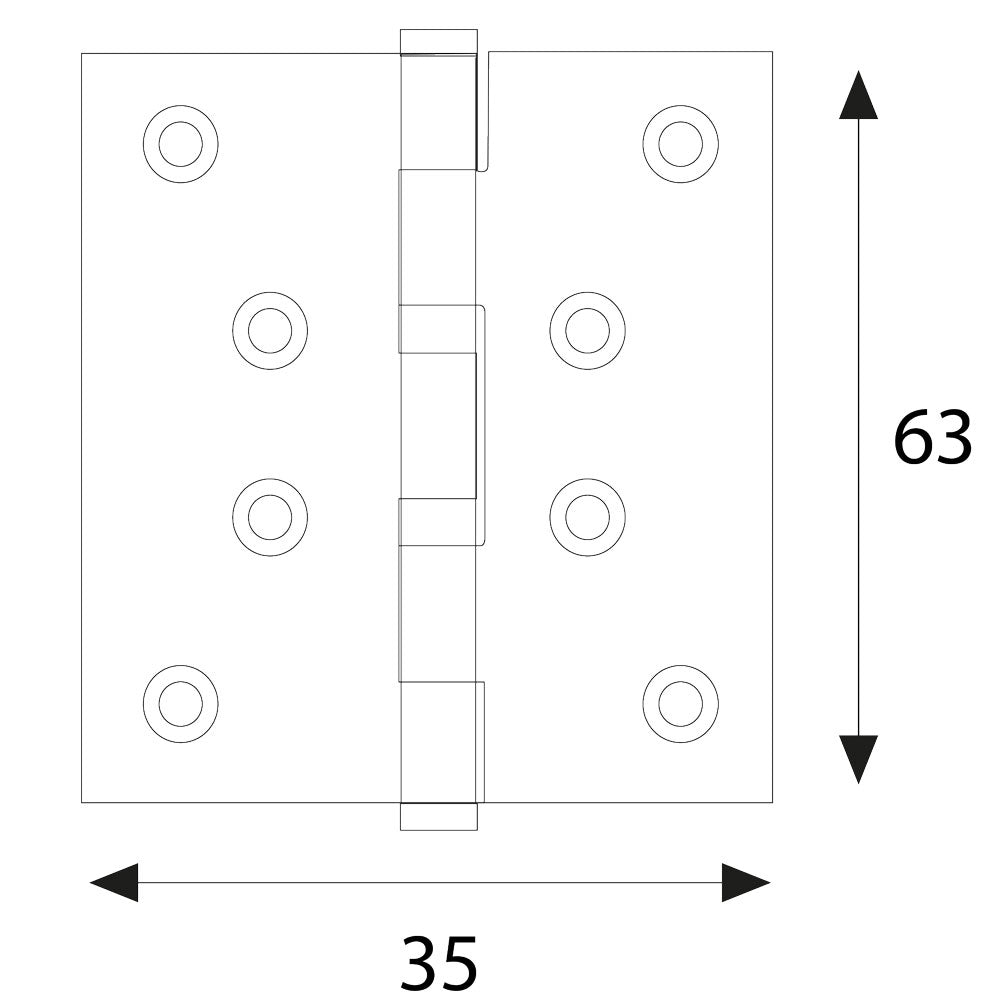 CERNIERA ZINCATA mm. 63x35 - pz. 2