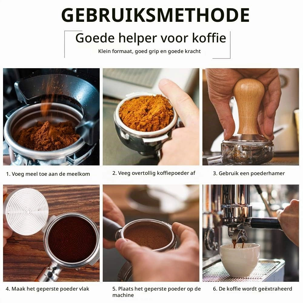 Pressa per espresso da 58 mm, in acciaio inossidabile, per baristi