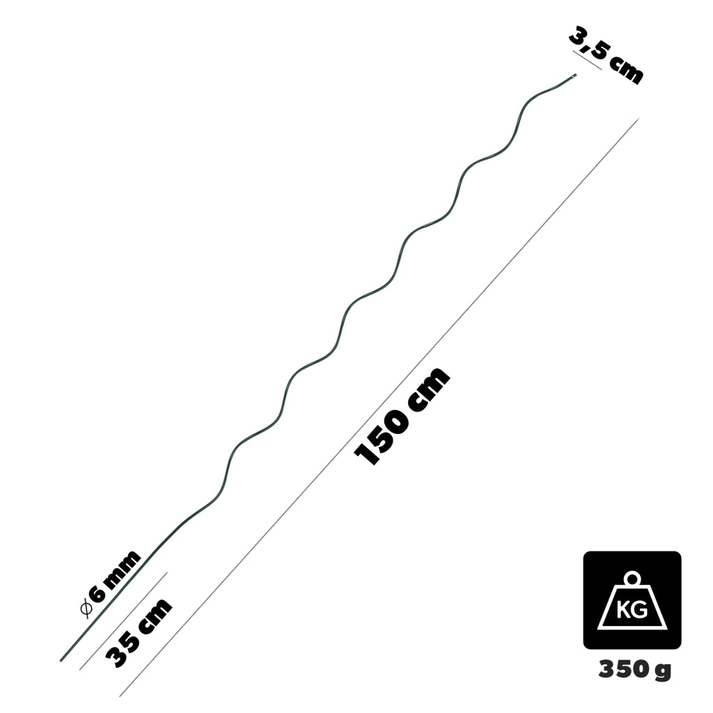 KADAX Supporti a spirale per piante 150 cm, 30 pz