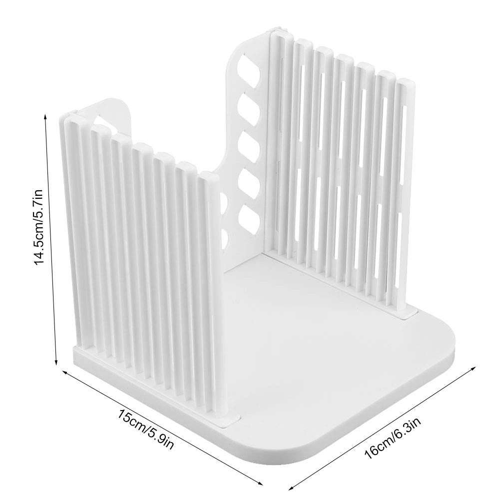 Tagliapane pieghevole, forma per pane, 16x15x14,5 cm, in ABS, colore bianco