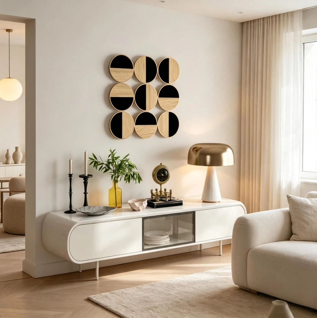 Decorazione da parete tridimensionale con specchio, 60 x 60 cm