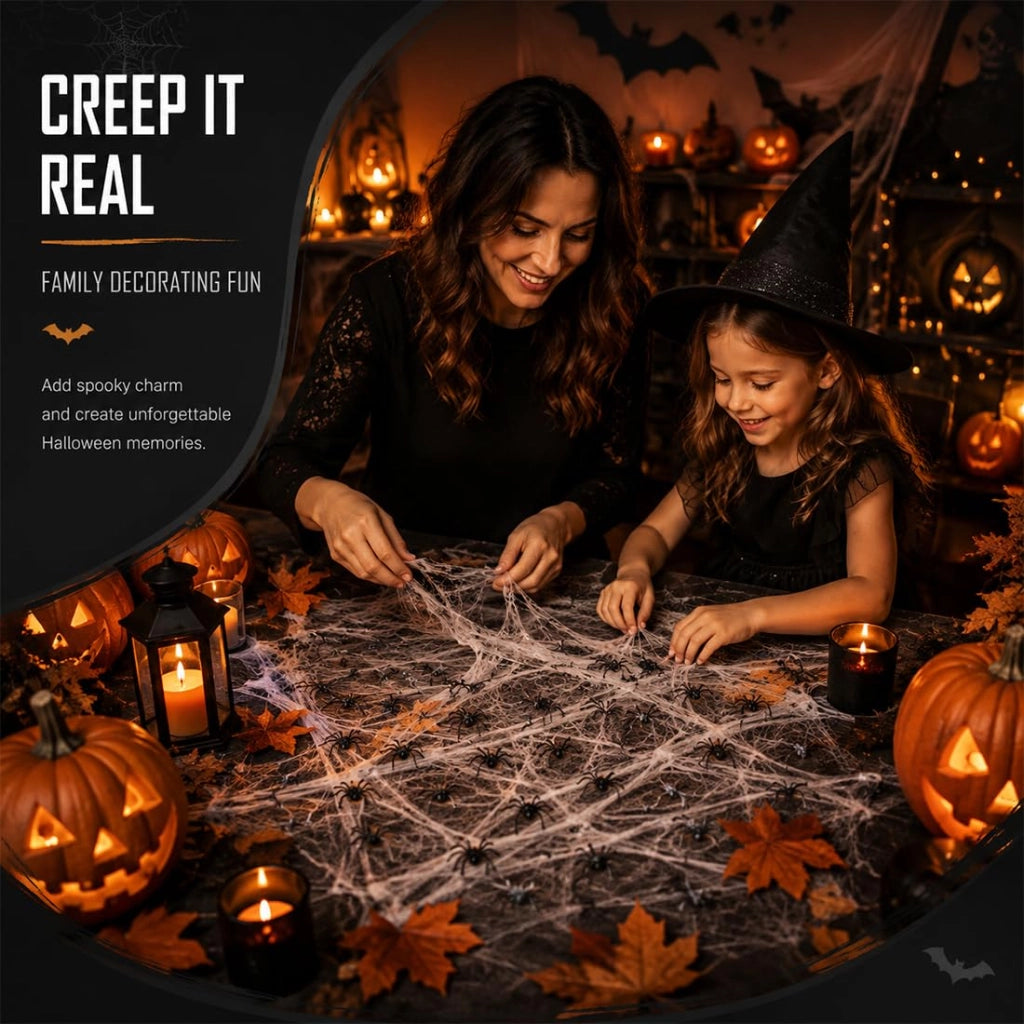 100 ragni in plastica realistica per la decorazione di Halloween