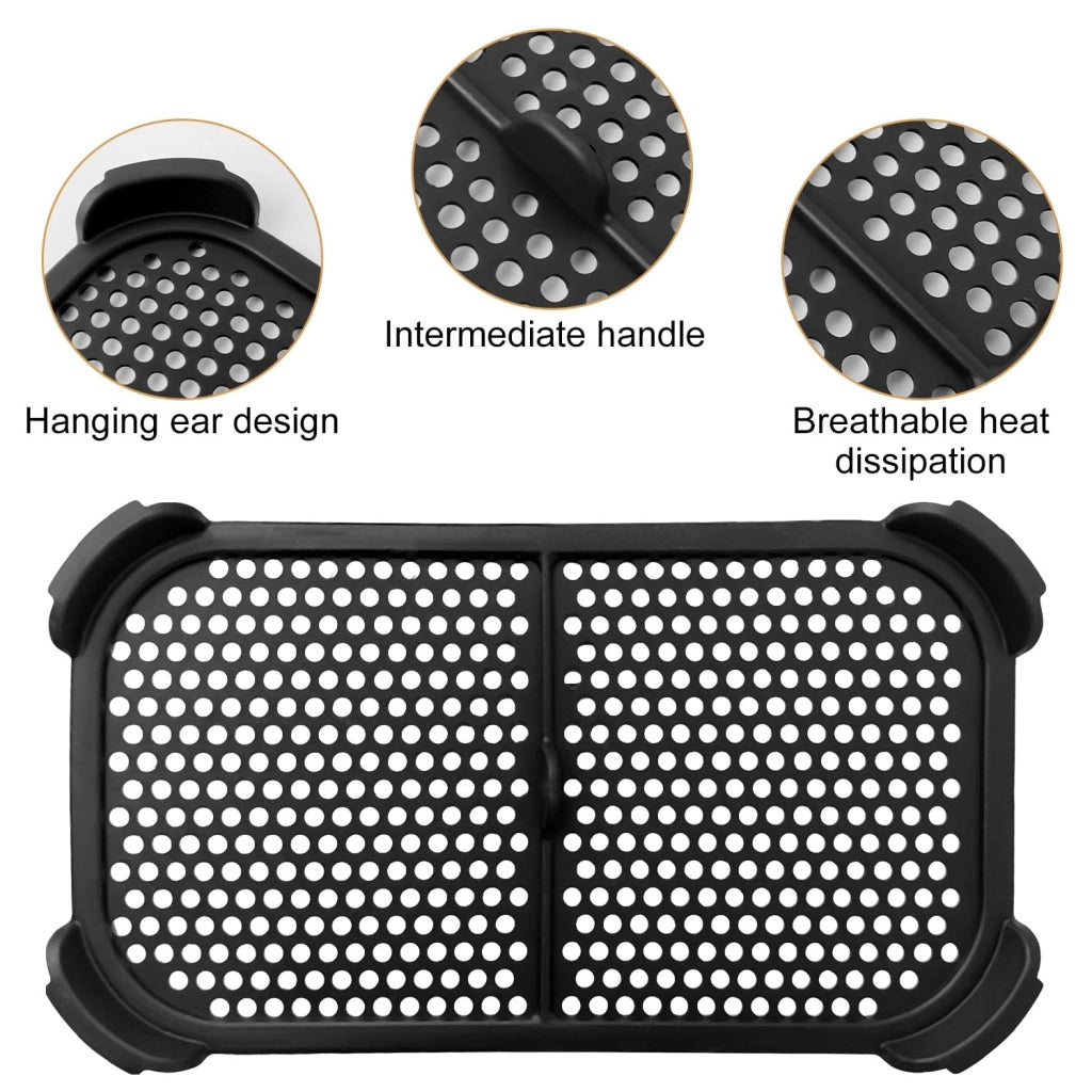Copertura in silicone per friggitrice ad aria Philips, set da 2, colore nero