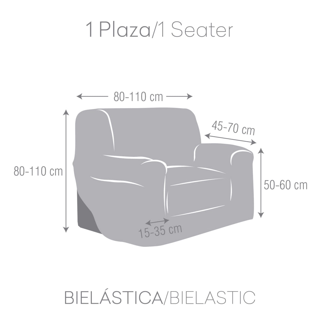 Copertura elastica per divano a una piazza, color beige, design Harlem