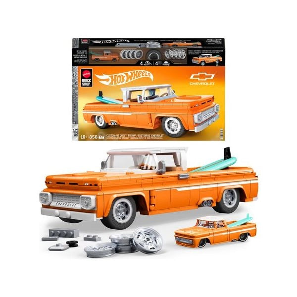 Set costruzioni mattel jft20 brick shop hot wheels elite chevrolette c