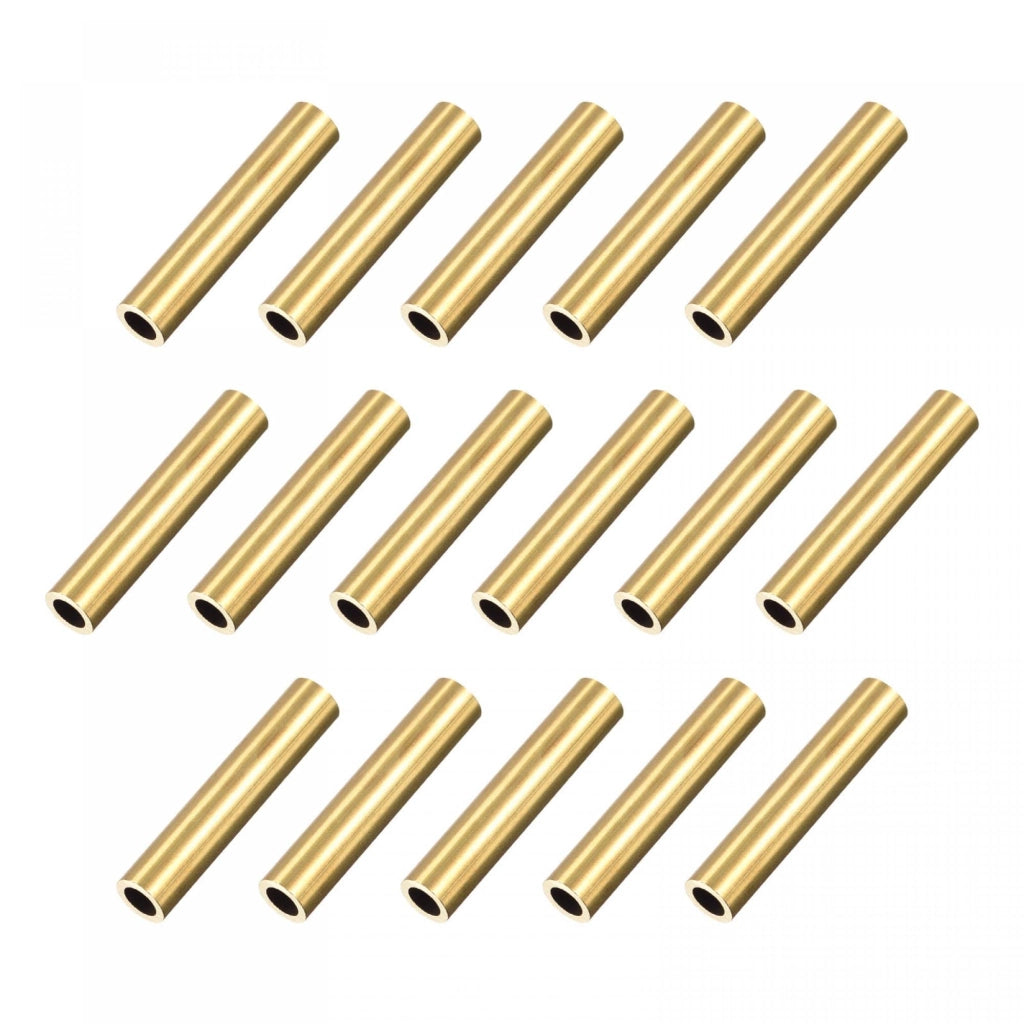 Tubo di ottone, diametro 6 mm x 1 mm, lunghezza 30 mm, confezione da 16 pezzi