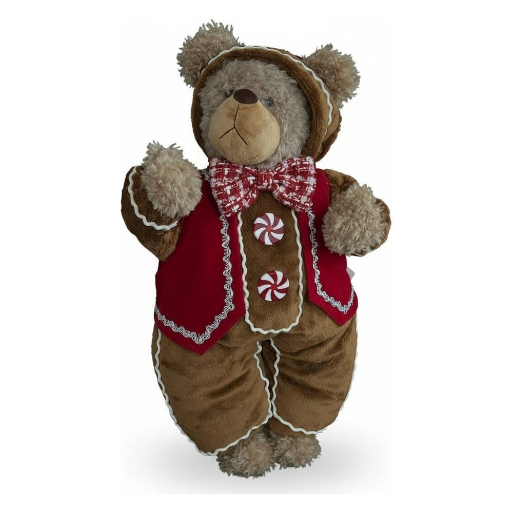 Orso decorativo di natale larry candy in peluche h 55 cm xone