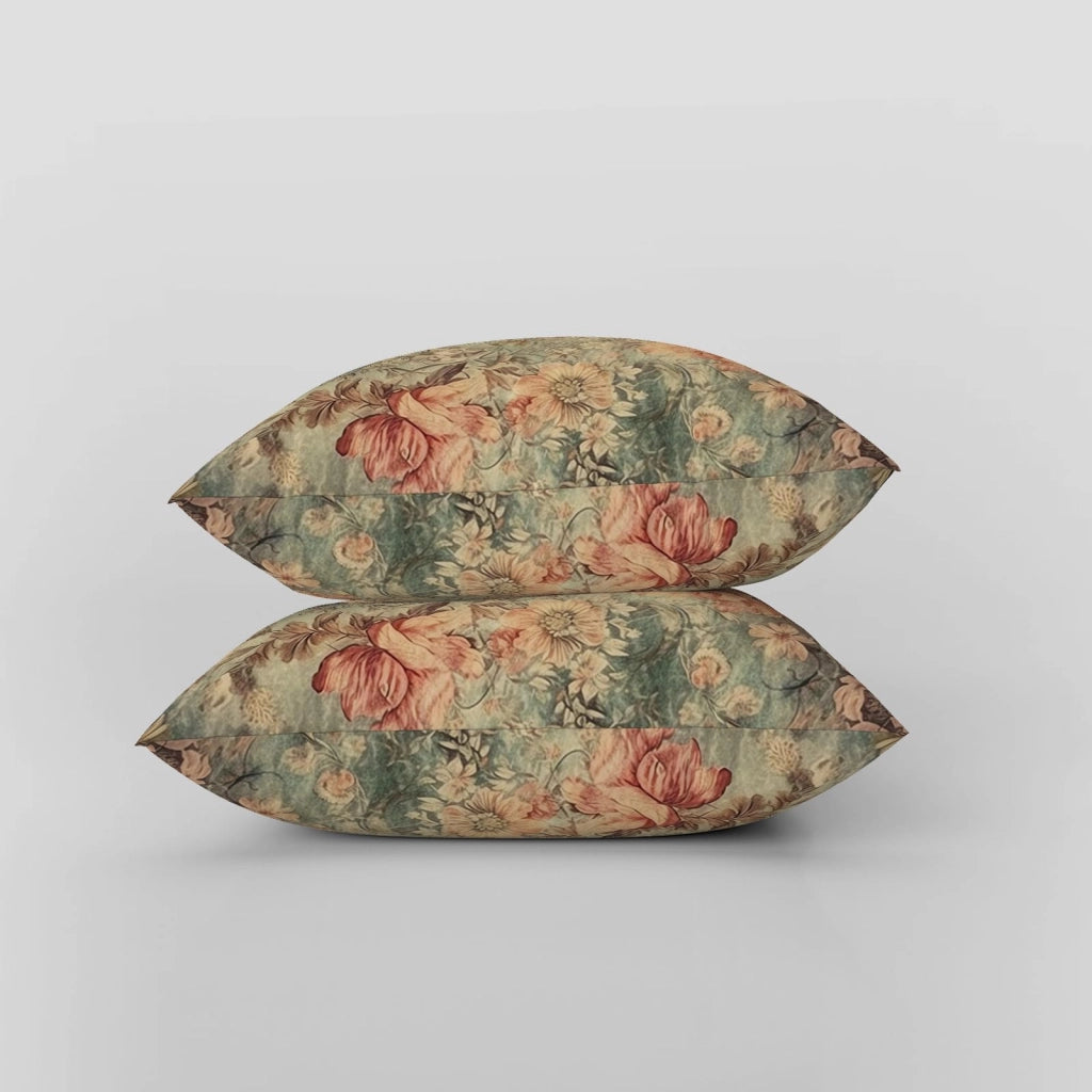 Cuscini decorativi, 50x50 cm, motivo floreale, set da 2