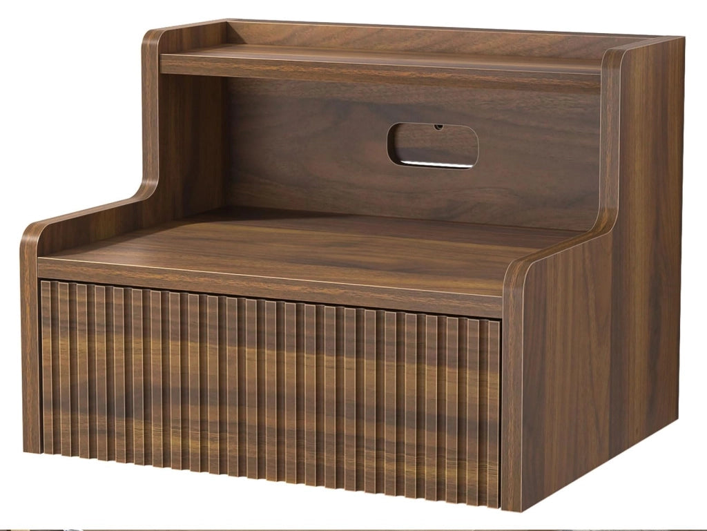 Tavolino da notte sospeso, dimensioni 40x32x30 cm, con cassetto, design moderno