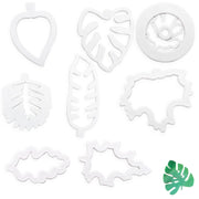 8 formine in plastica a tema tropicale per biscotti, formine mini