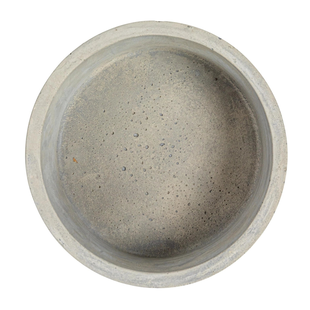 Contenitori in cemento grigio con coperchi, set da 2