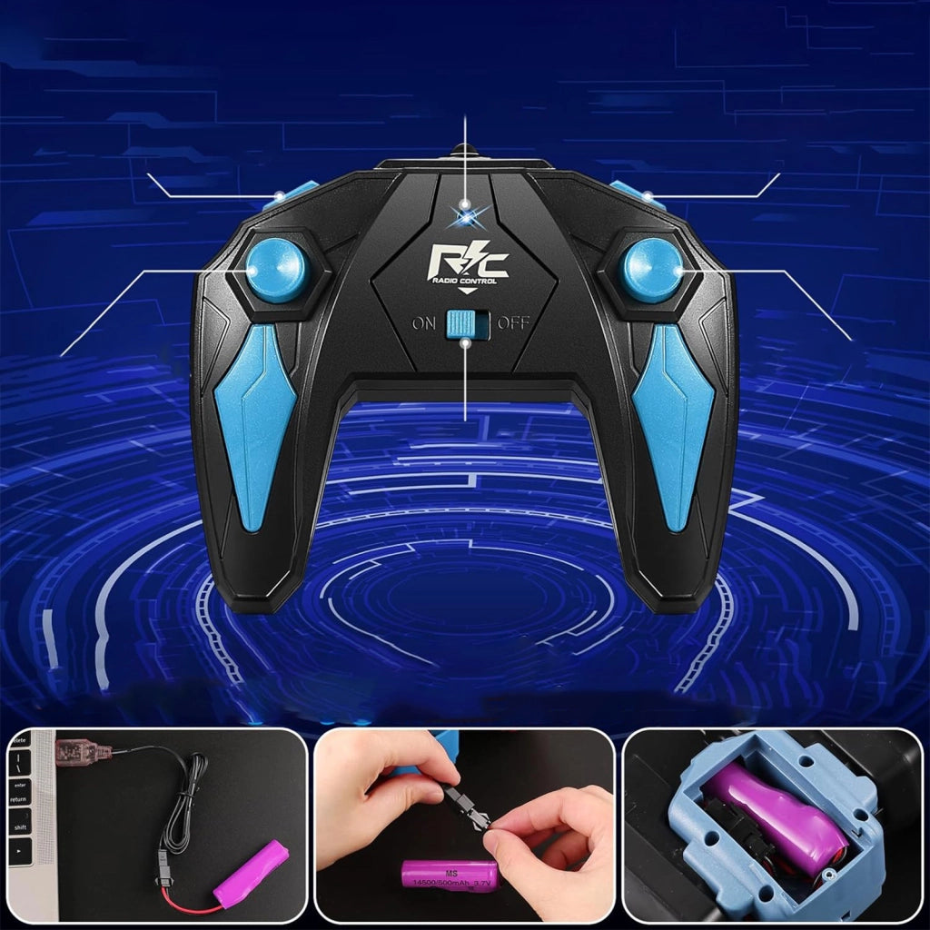 Auto radiocomandata acrobatica 2,4 GHz con LED e rotazione 360°