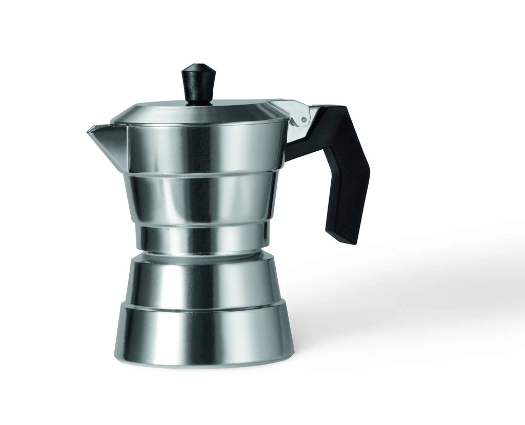 Macchina da caffè, 6 tazze, in alluminio, design classico
