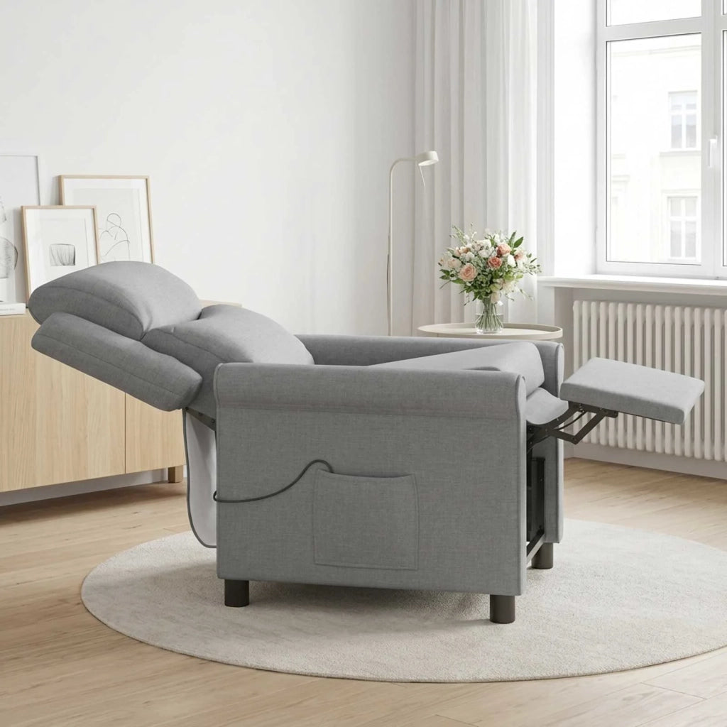 Poltrona massaggiante reclinabile Grigio Chiaro 42051390