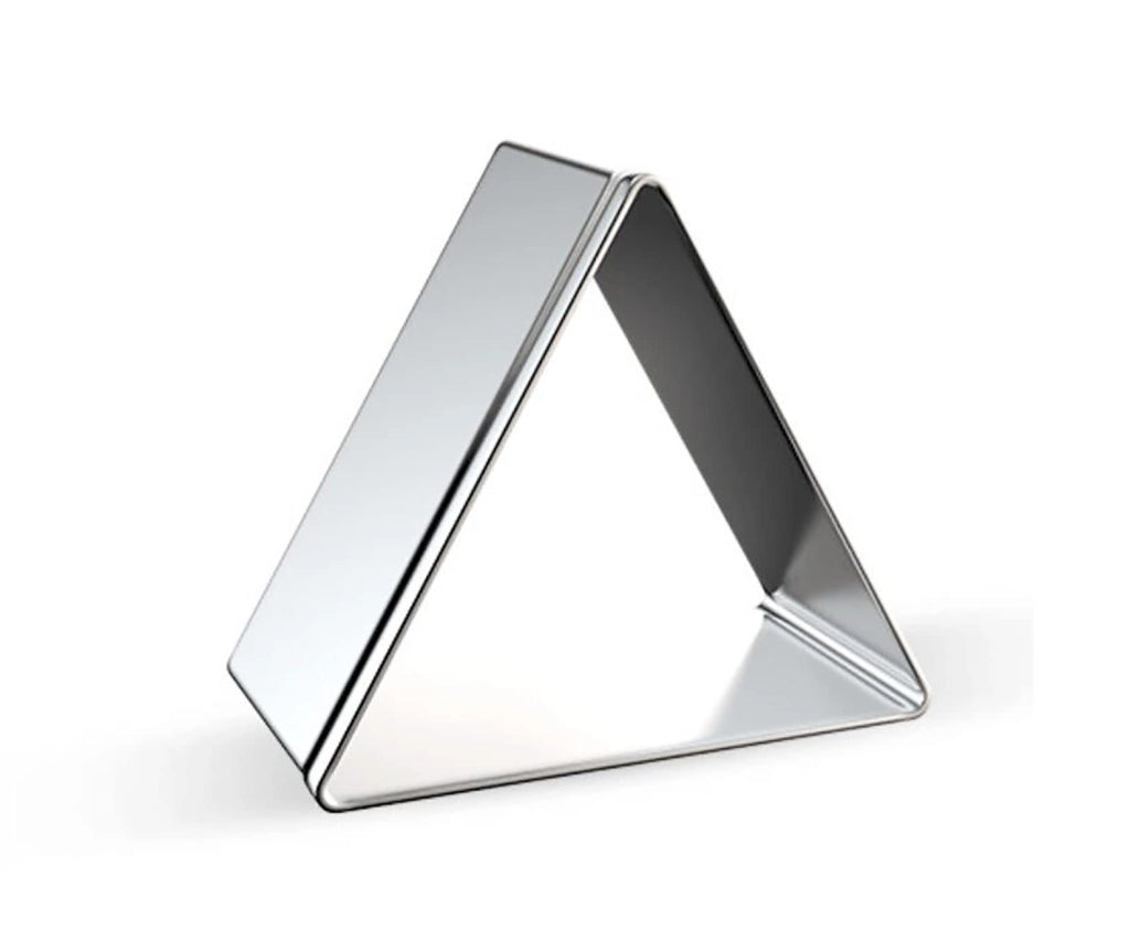 Stampo per biscotti a forma di triangolo, in acciaio inossidabile, dimensioni 4,7 x 5,4 cm