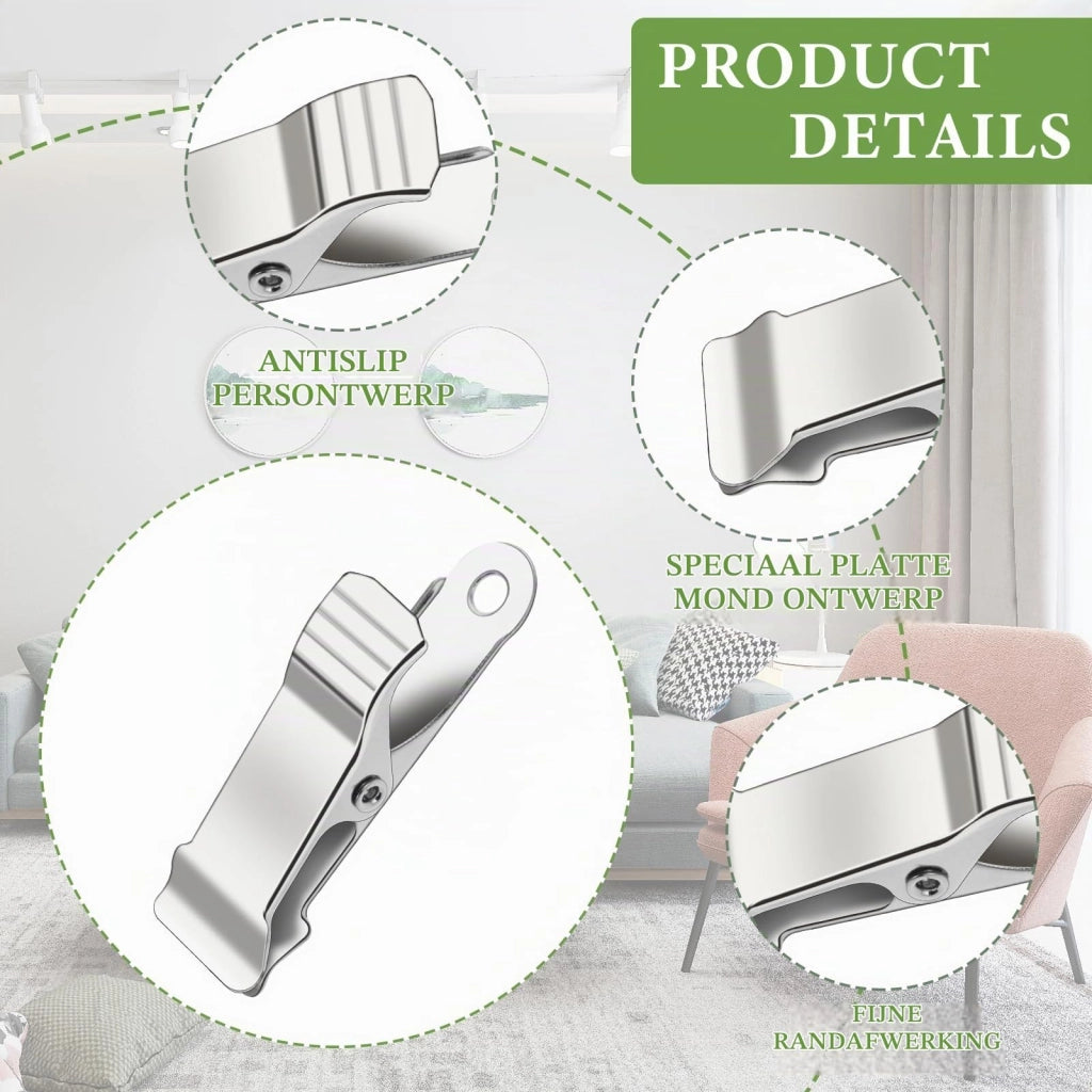 12 graffette metalliche mini, 40 mm, colore argento