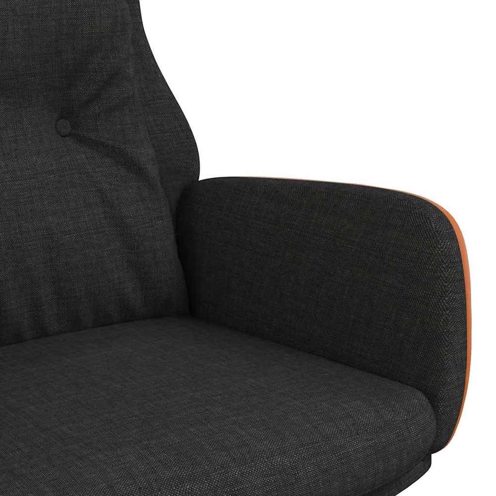 Poltrona Rilassante Nera in Tessuto e PVC