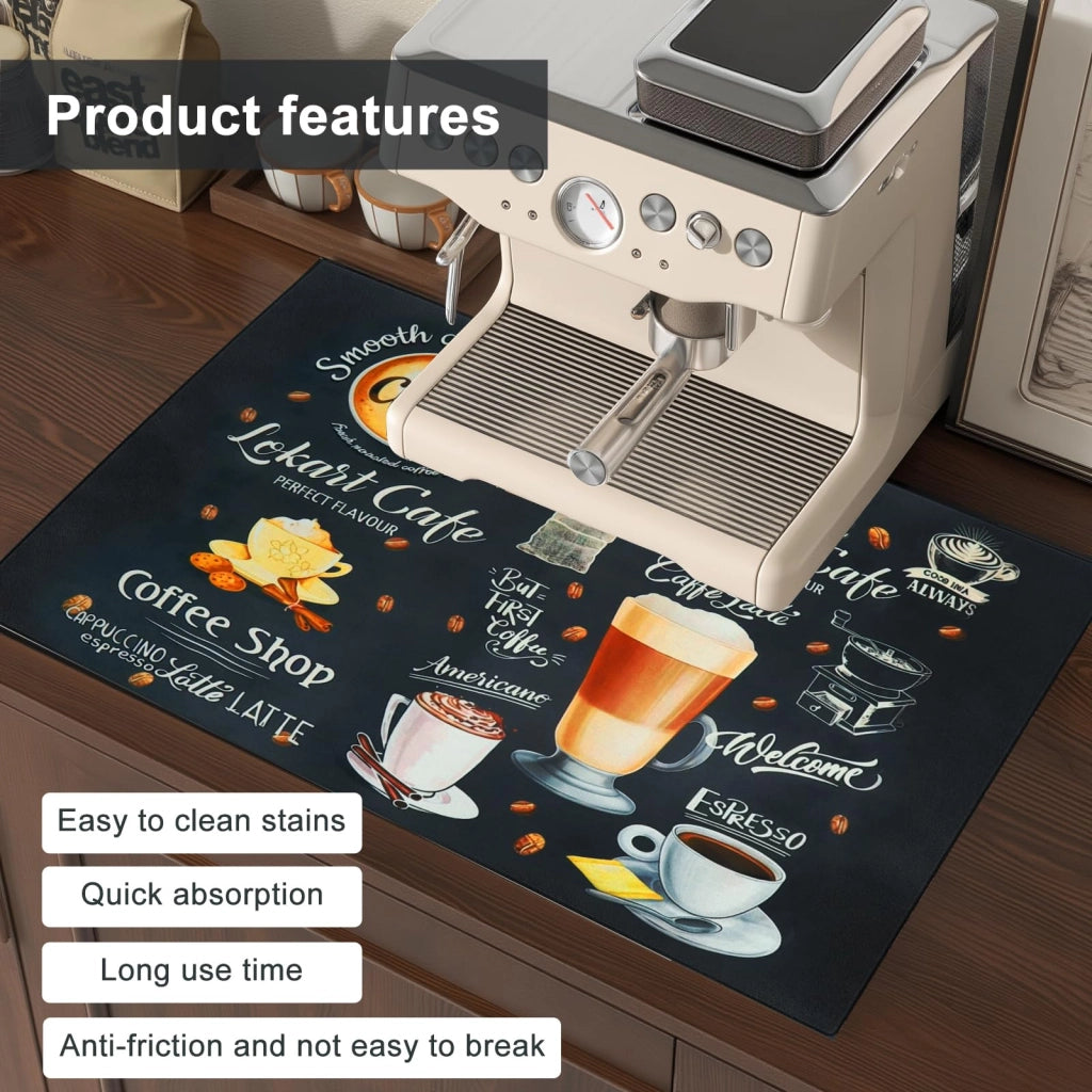 Sottopiatto in silicone per macchina da caffè, 40x50 cm, assorbente per l'acqua