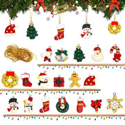 18 miniature figure in resina, decorazioni natalizie, colorate