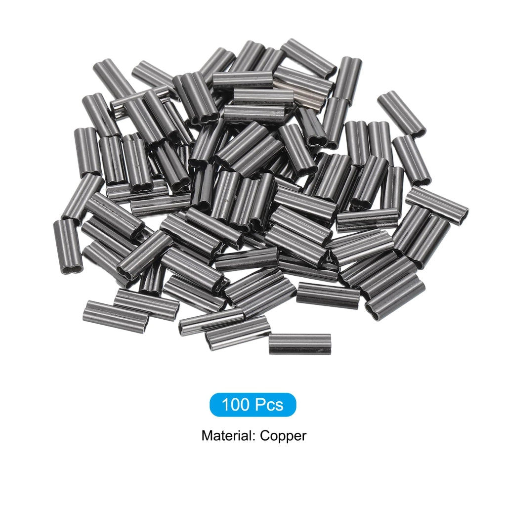 Guaina per cavi, 100 pezzi, rame nero, 1,2 mm