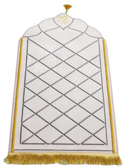 Tappeto da preghiera beige, 110x70 cm, spessore 1 cm, in poliestere