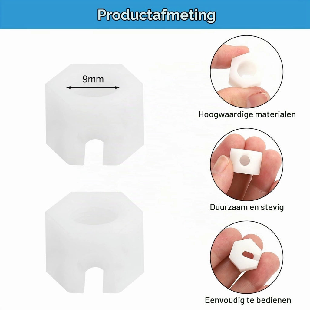 Raccordi di ricambio per SodaStream, 2 pezzi, in POM, 9 mm, colore bianco