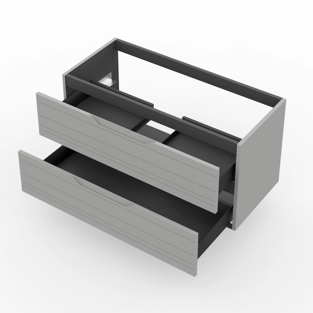 Base portalavabo 2 cassetti SOLMIRA grigio