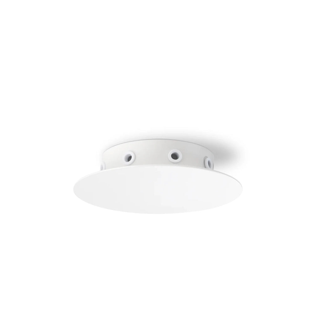 Rosone Multicavo 8 Fori In Metallo Bianco Opaco D15Cm