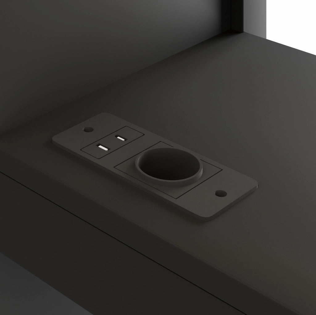 Letto a soppalco gaming 140x200 cm con scrivania, armadio e LED, nero