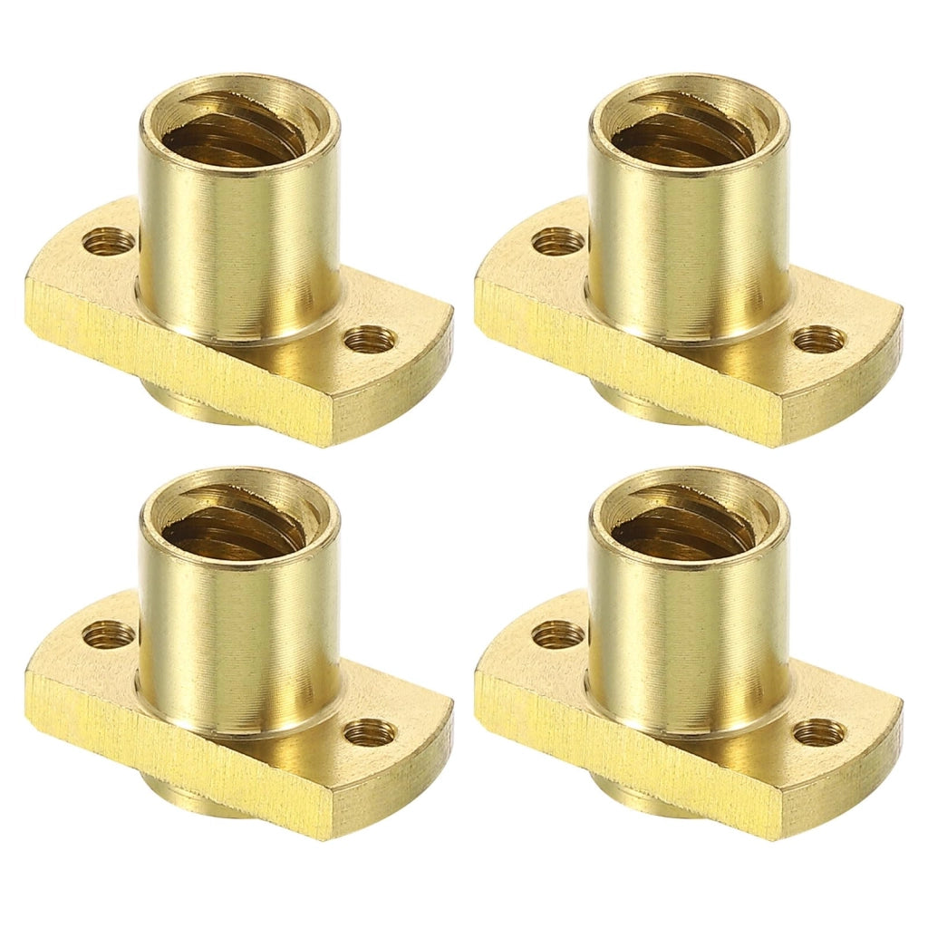 4 dadi in ottone da 10 mm, filettatura da 4, passo 2 mm