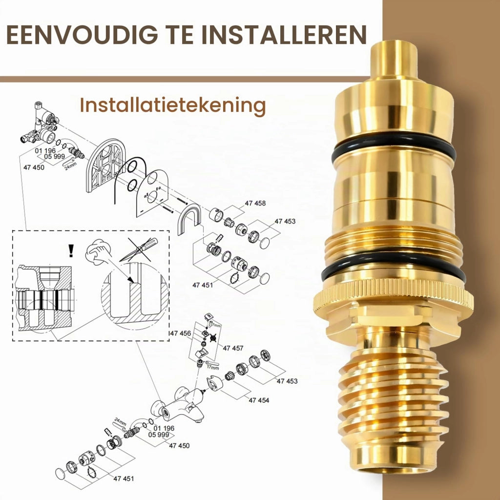 Valvola termostatica da 1/2" per i modelli Grohtherm 1000/3000